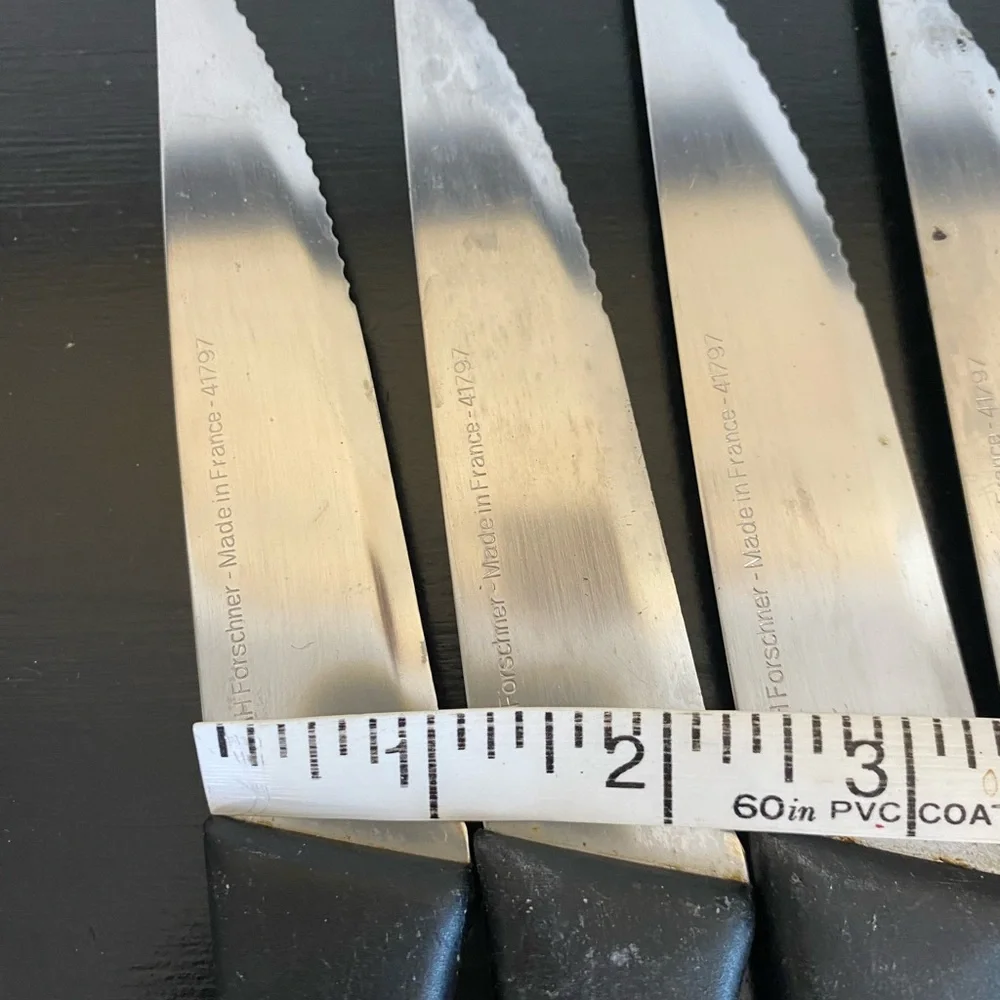 Genuine RH Forschner (41797) 5 Serrated Knives With Black Handle Made in France